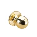 Gan Eden Residential Edge Half Dummy Lock with Athens Knob, Bright Brass GA2500643